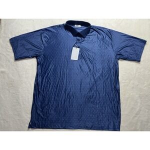 NEW Collars & Co Featherweight Short Sleeve Polo Shirt Print Men's Size 2XL NWT